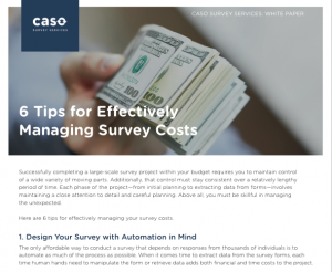 Managing Survey Costs