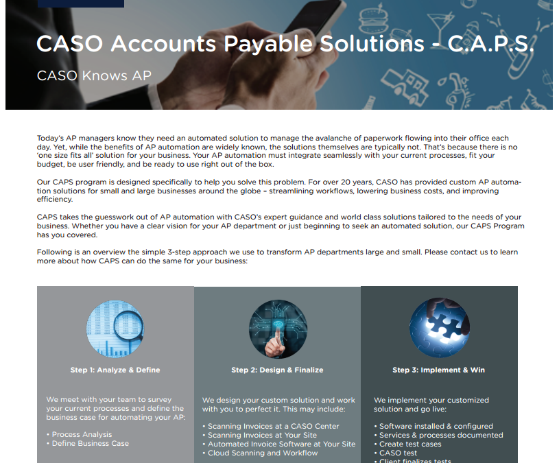 CASO Accounts Payable Solutions – C.A.P.S